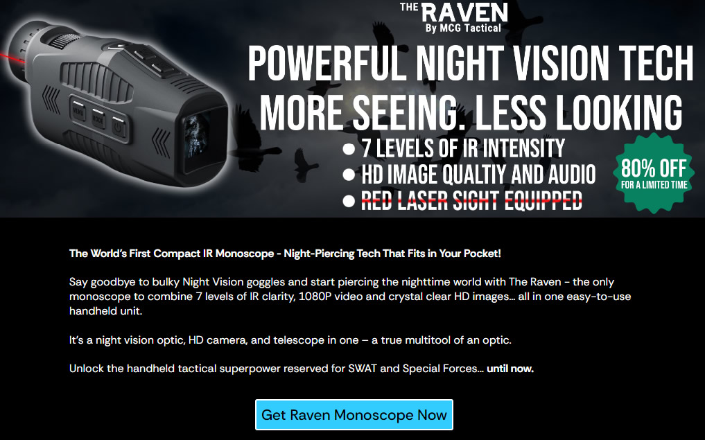 Raven IR Monoscope Reviews | MCG Tactical Night Vision Binoculars Analysis